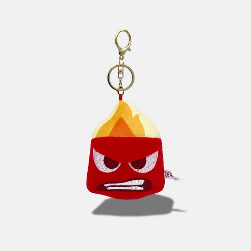 Inside Out Anger Plush Keychain