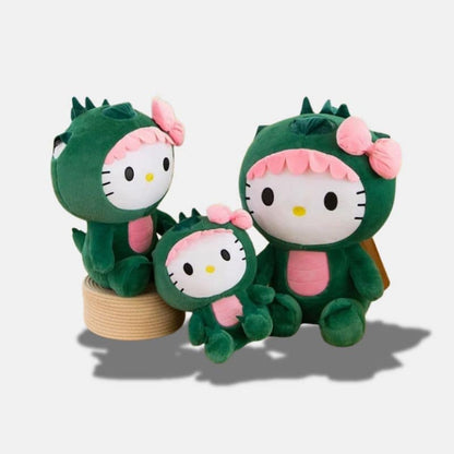 Hello Kitty Plush Toy in a Dinosaur Costume