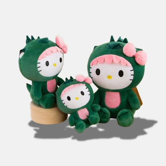 Hello Kitty Plush Toy in a Dinosaur Costume