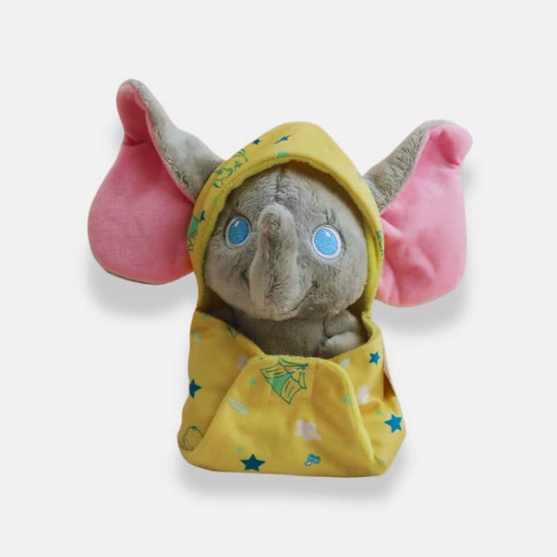 Dumbo Elephant Plush Toy with Yellow Blanket
