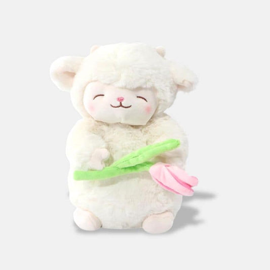 Sheep Stuffed Animal - with Flower