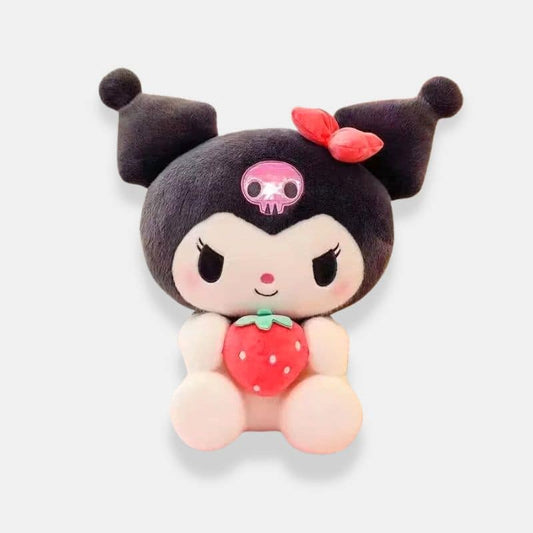 Kuromi Plush Toy with Strawberry