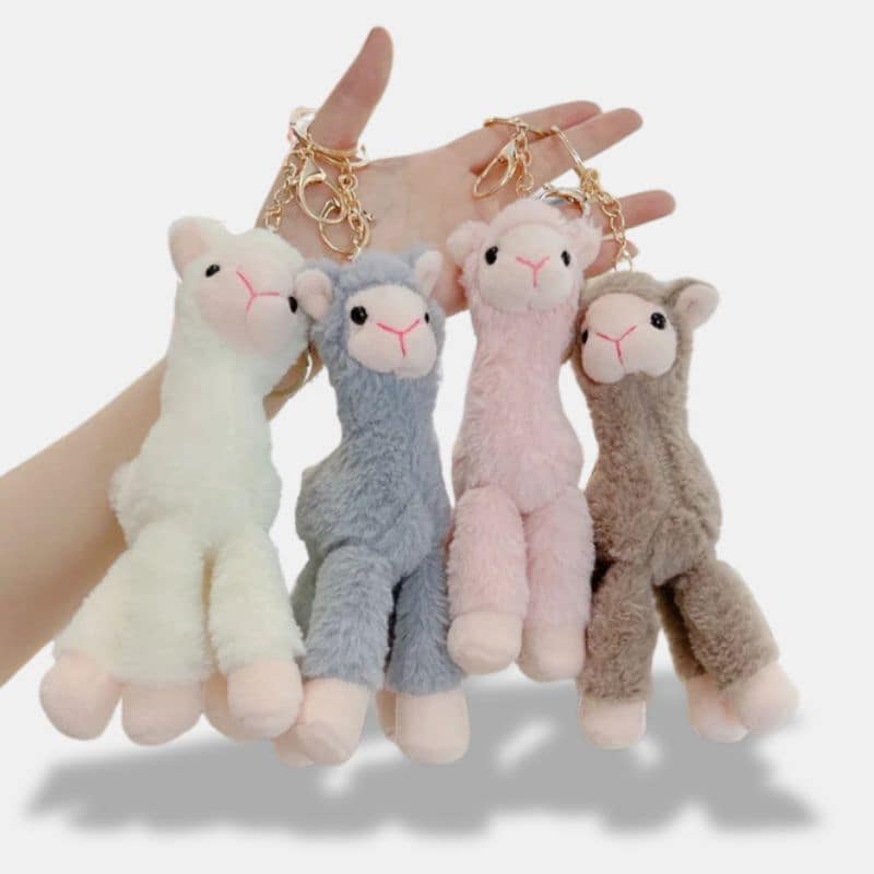 Alpaca Plush Keychain