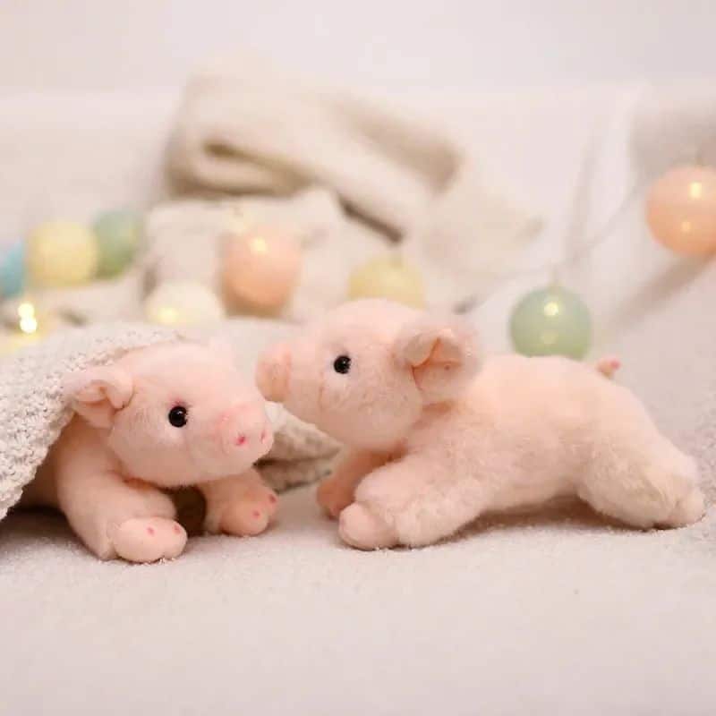 Pig Stuffed Animal - Lying Down