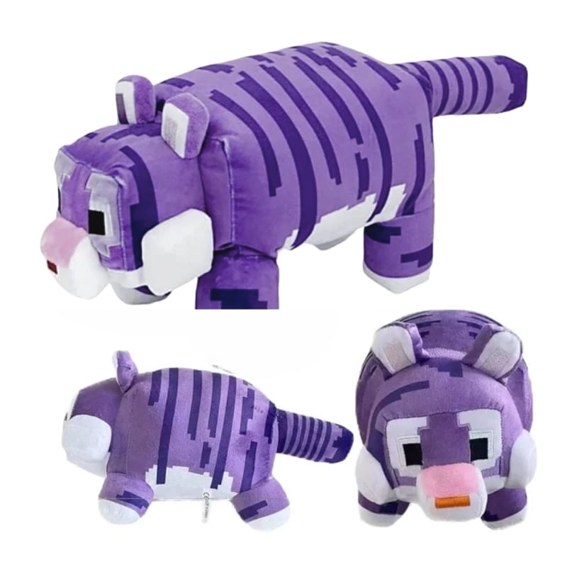 Minecraft Tiger Plush Toy - Purple
