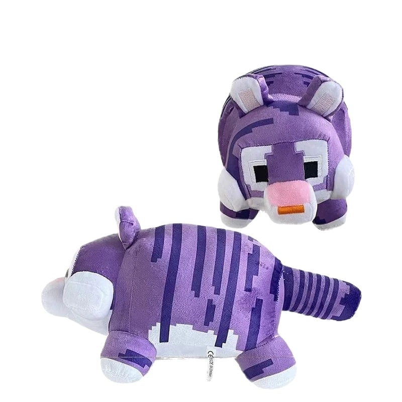 Minecraft Tiger Plush Toy - Purple