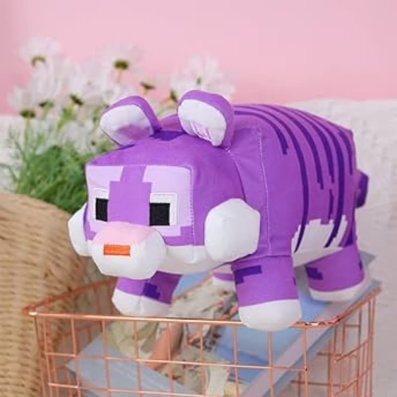 Minecraft Tiger Plush Toy - Purple