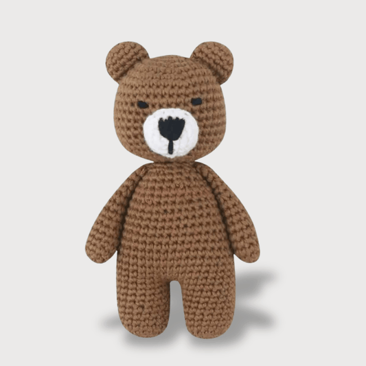 Crochet Bear Stuffed Animal - Brown