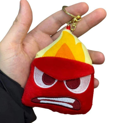 Inside Out Anger Plush Keychain