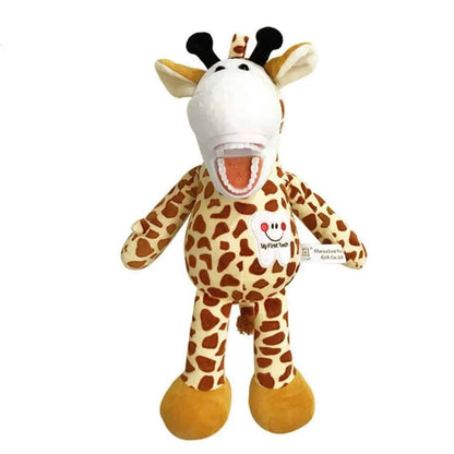 Giraffe Stuffed Animal with Teeth