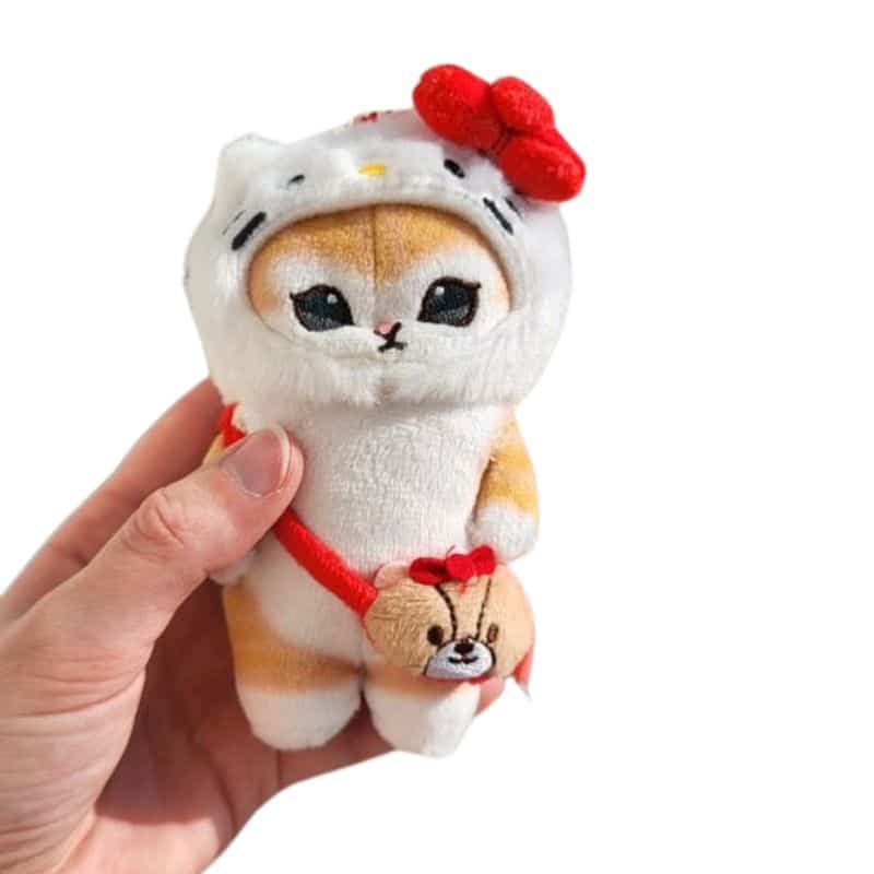 Cat Stuffed Animal in a Hello Kitty Costume