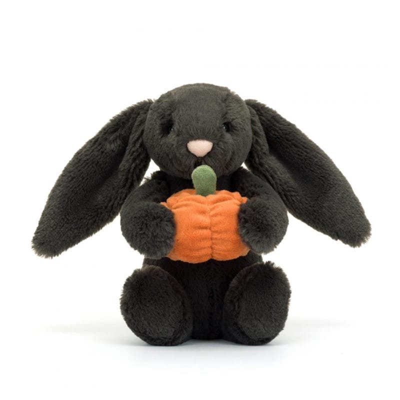 Halloween Bunny Stuffed Animal with Pumpkin