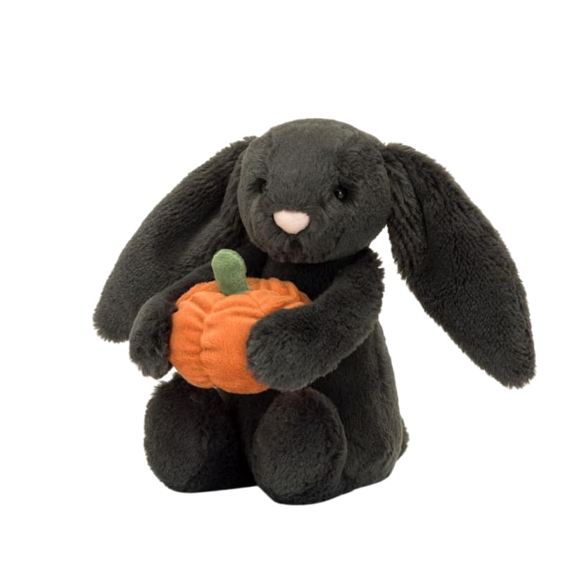 Halloween Bunny Stuffed Animal with Pumpkin