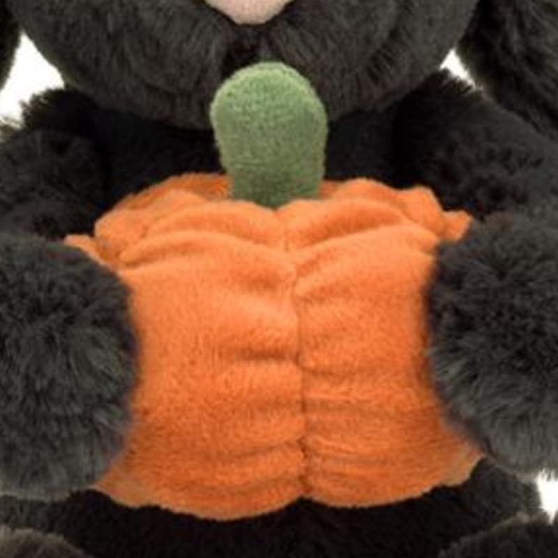 Halloween Bunny Stuffed Animal with Pumpkin