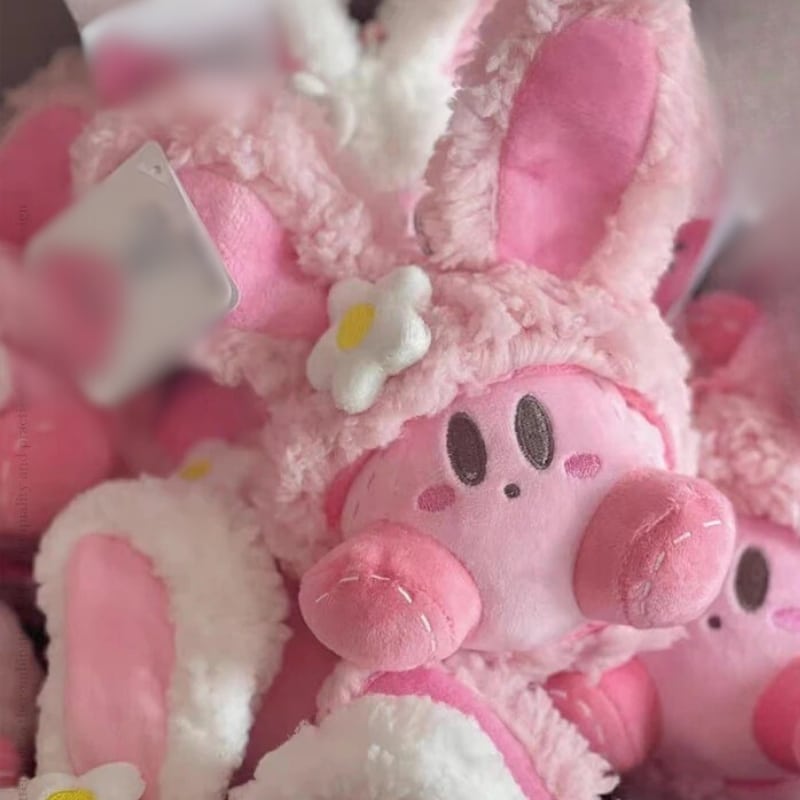 Kirby Plush Toy in a Bunny Costume