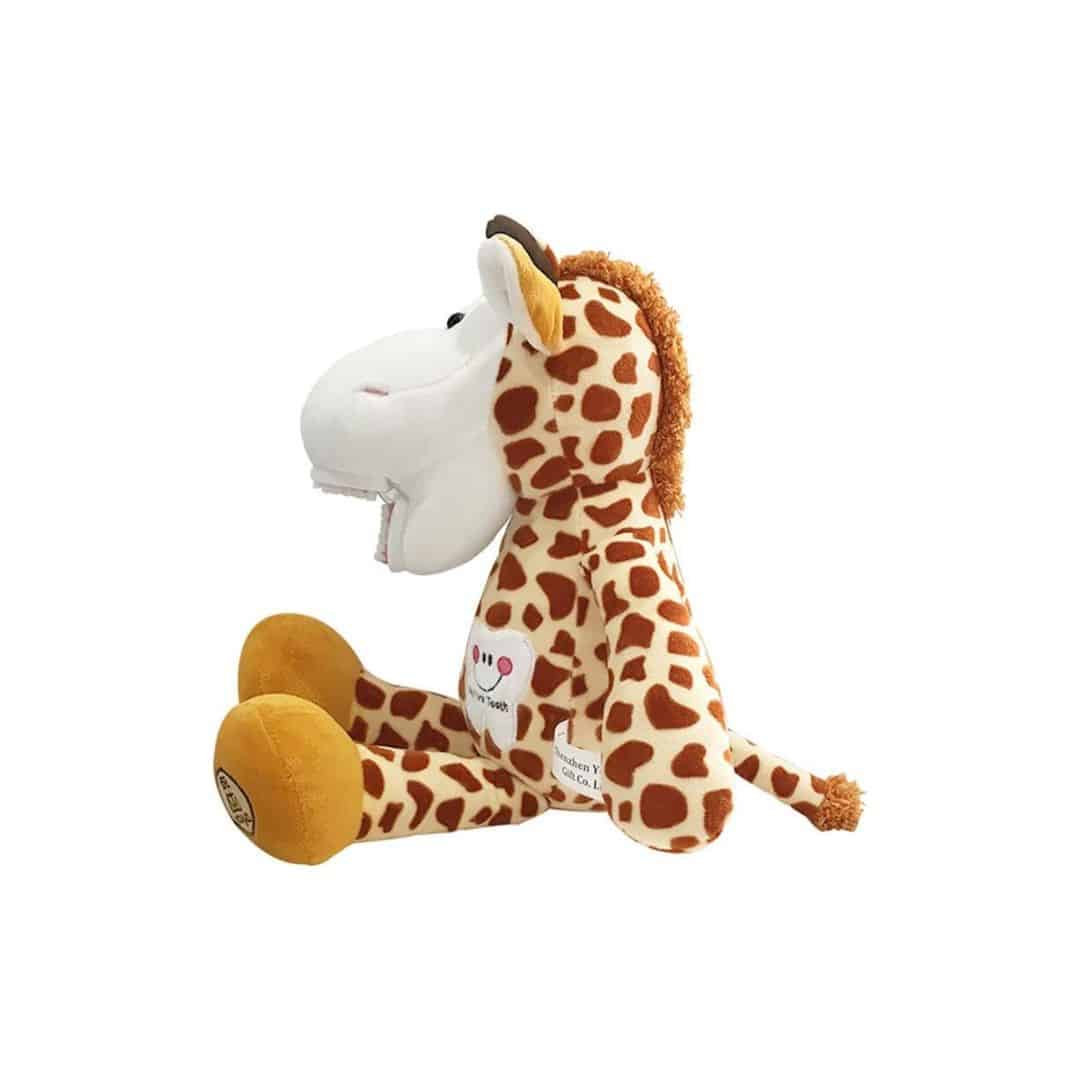Giraffe Stuffed Animal with Teeth