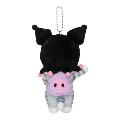 Cat Stuffed Animal in a Kuromi Costume