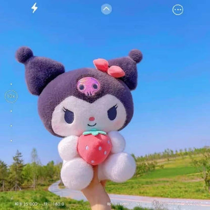 Kuromi Plush Toy with Strawberry
