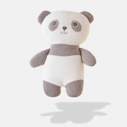 Knitted Panda Stuffed Animal