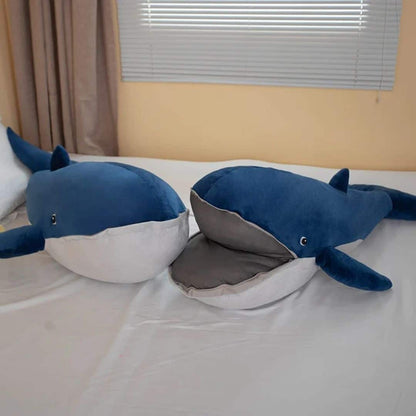 Whale Stuffed Animal - Blue