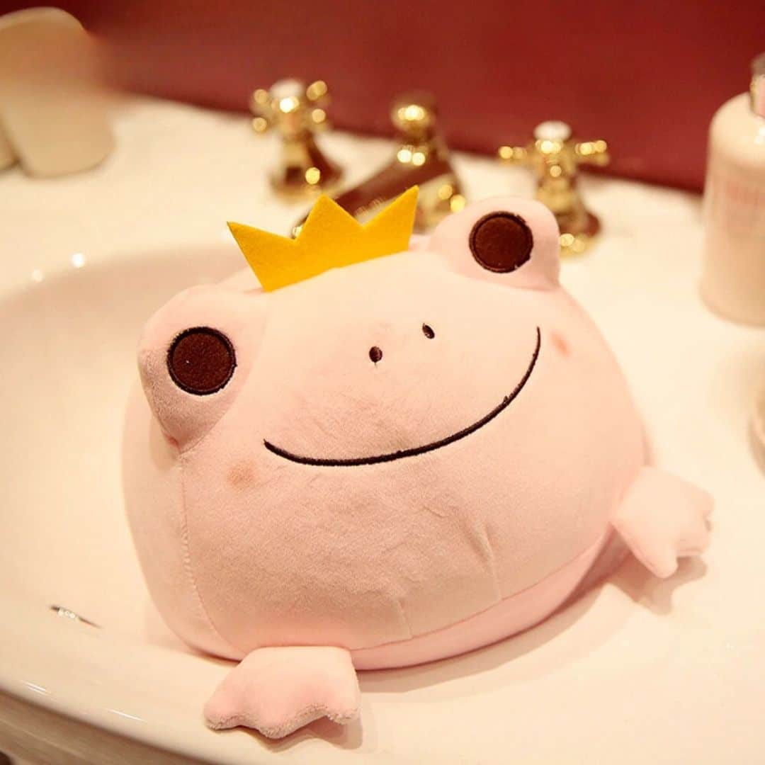 Frog Prince Stuffed Animal - Pink