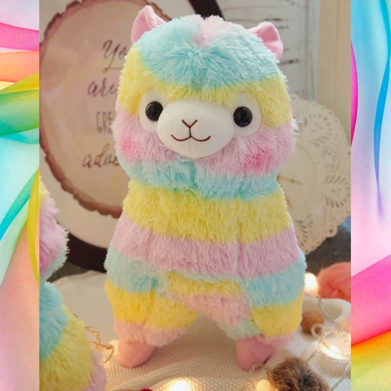 Rainbow Alpaca Stuffed Animal