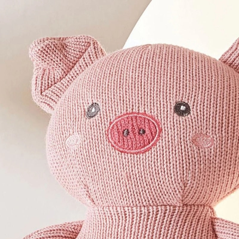Knitted Pig Stuffed Animal