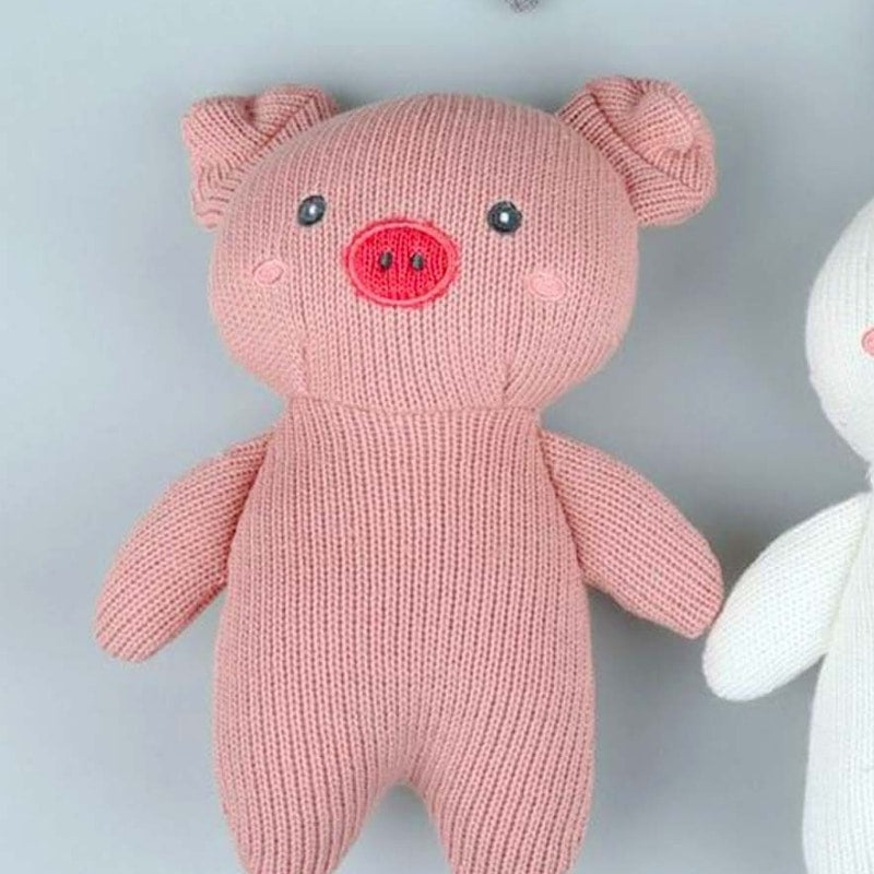 Knitted Pig Stuffed Animal