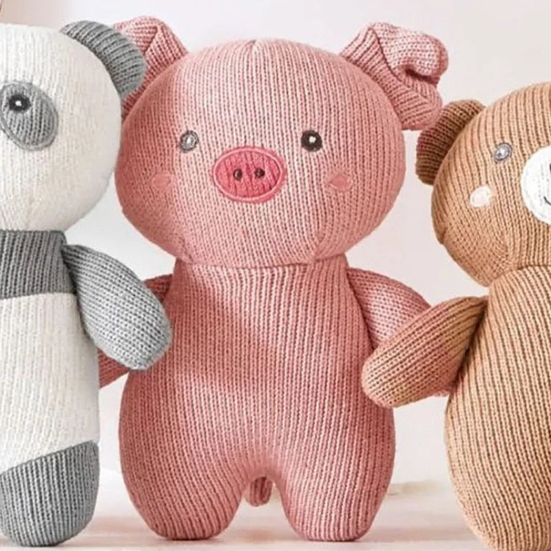 Knitted Pig Stuffed Animal
