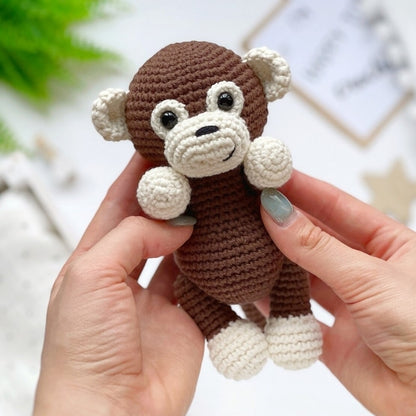 Knitted Monkey Stuffed Animal