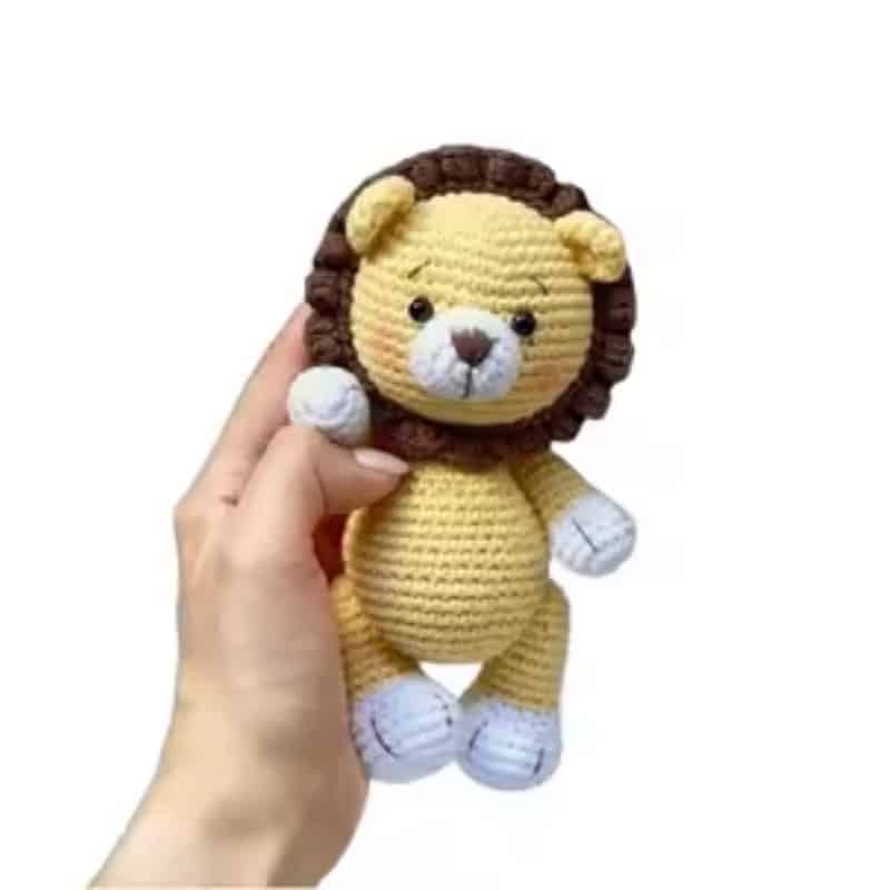 Knitted Lion Stuffed Animal