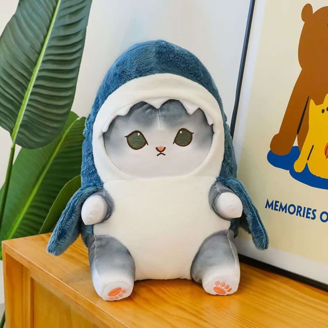 Cat Plush Toy in a Shark Costume