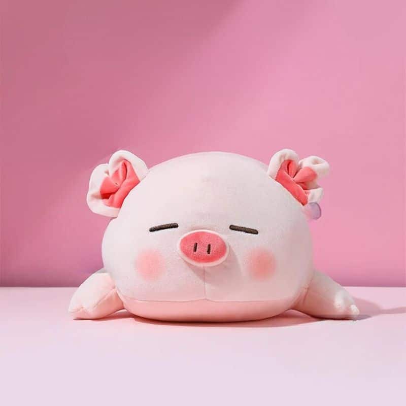 Pig Stuffed Animal - Sleeping Pink