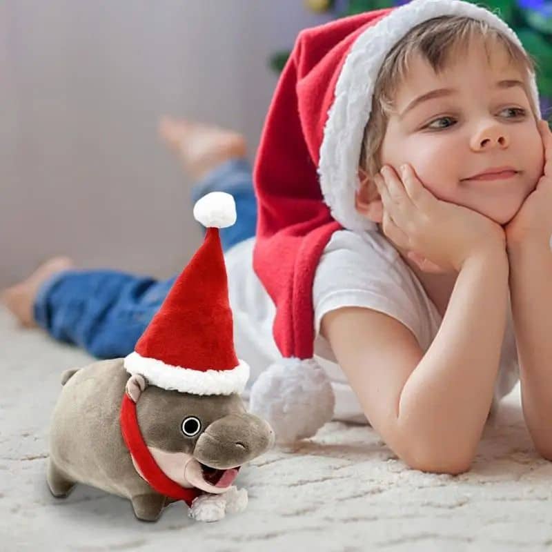 Hippo Christmas Stuffed Animal