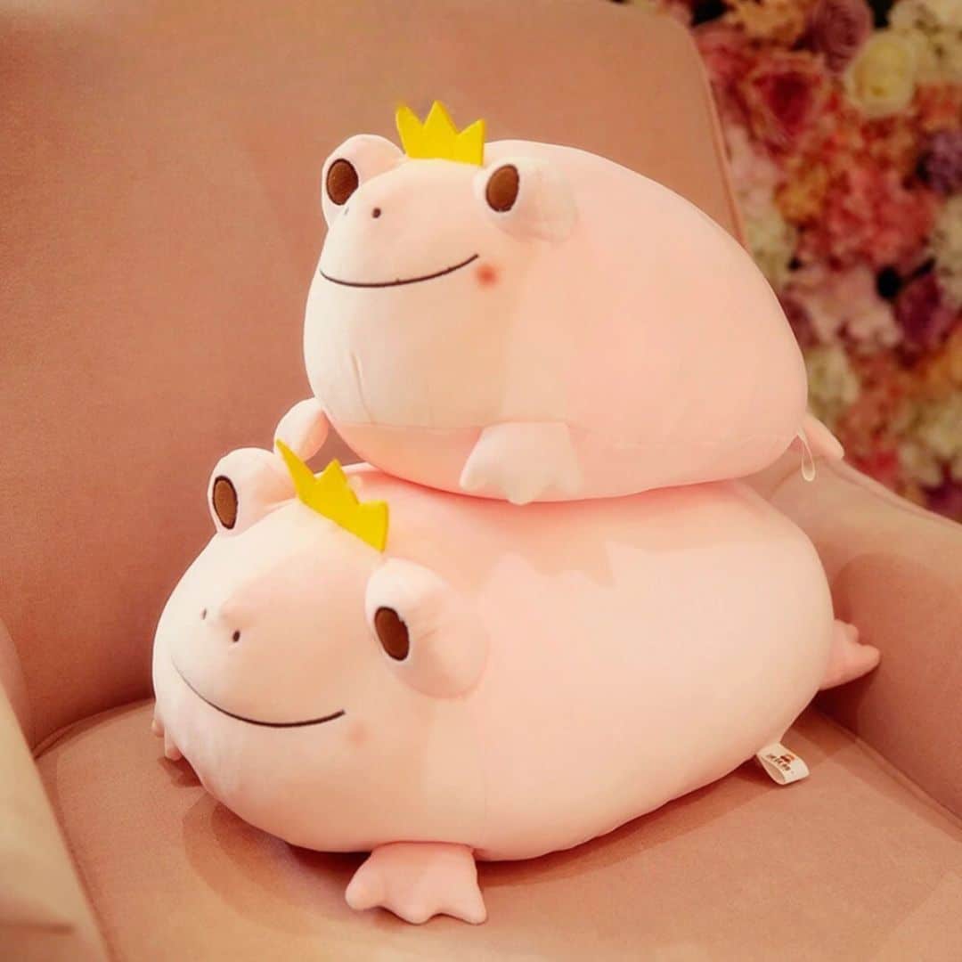 Frog Prince Stuffed Animal - Pink