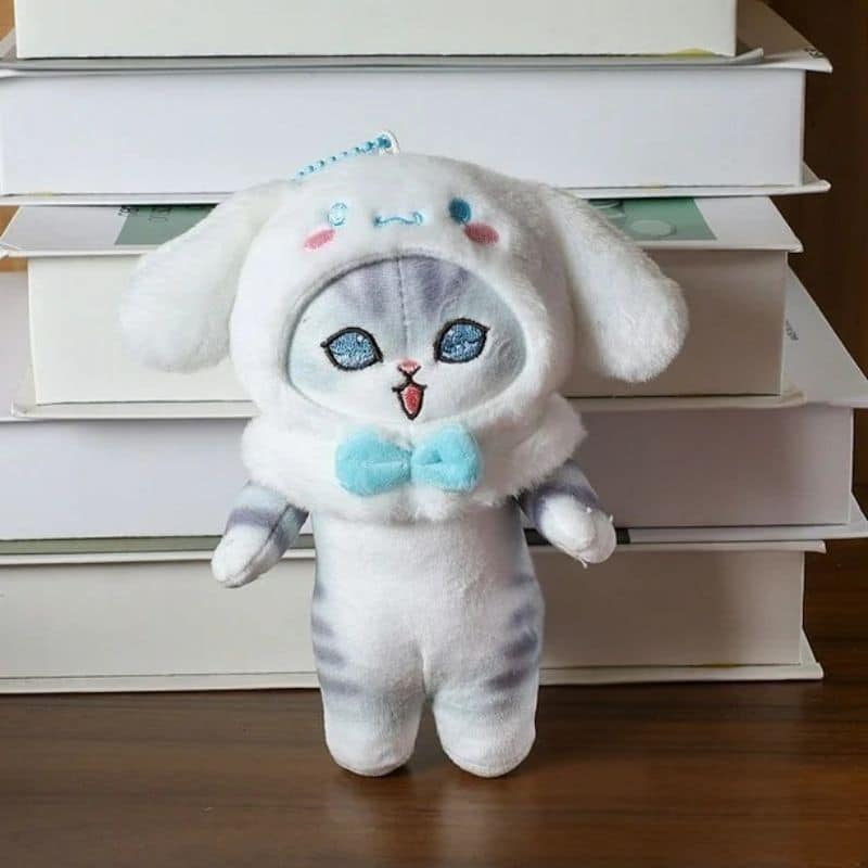 Cat Stuffed Animal in a Cinnamoroll Costume
