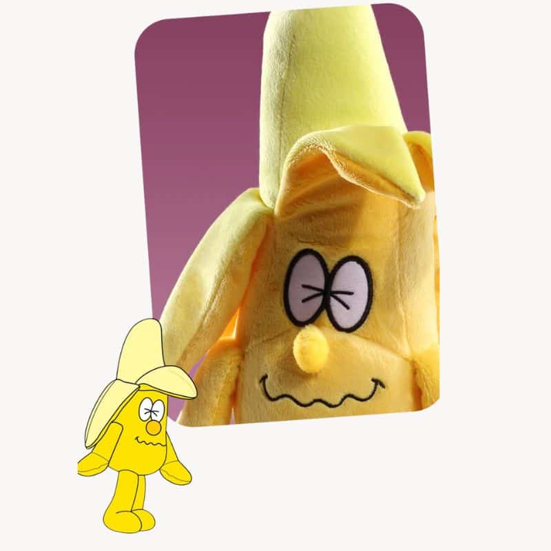 Banana Plush Toy - Peeled