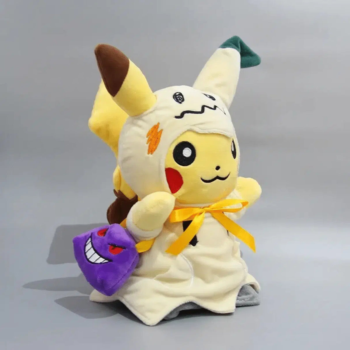 Pikachu Plush Toy in a Mimikyu Costume