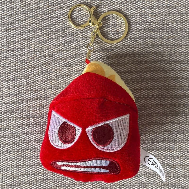 Inside Out Anger Plush Keychain