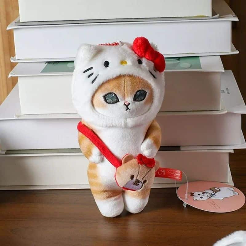 Cat Stuffed Animal in a Hello Kitty Costume