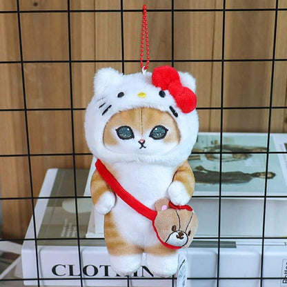 Cat Stuffed Animal in a Hello Kitty Costume