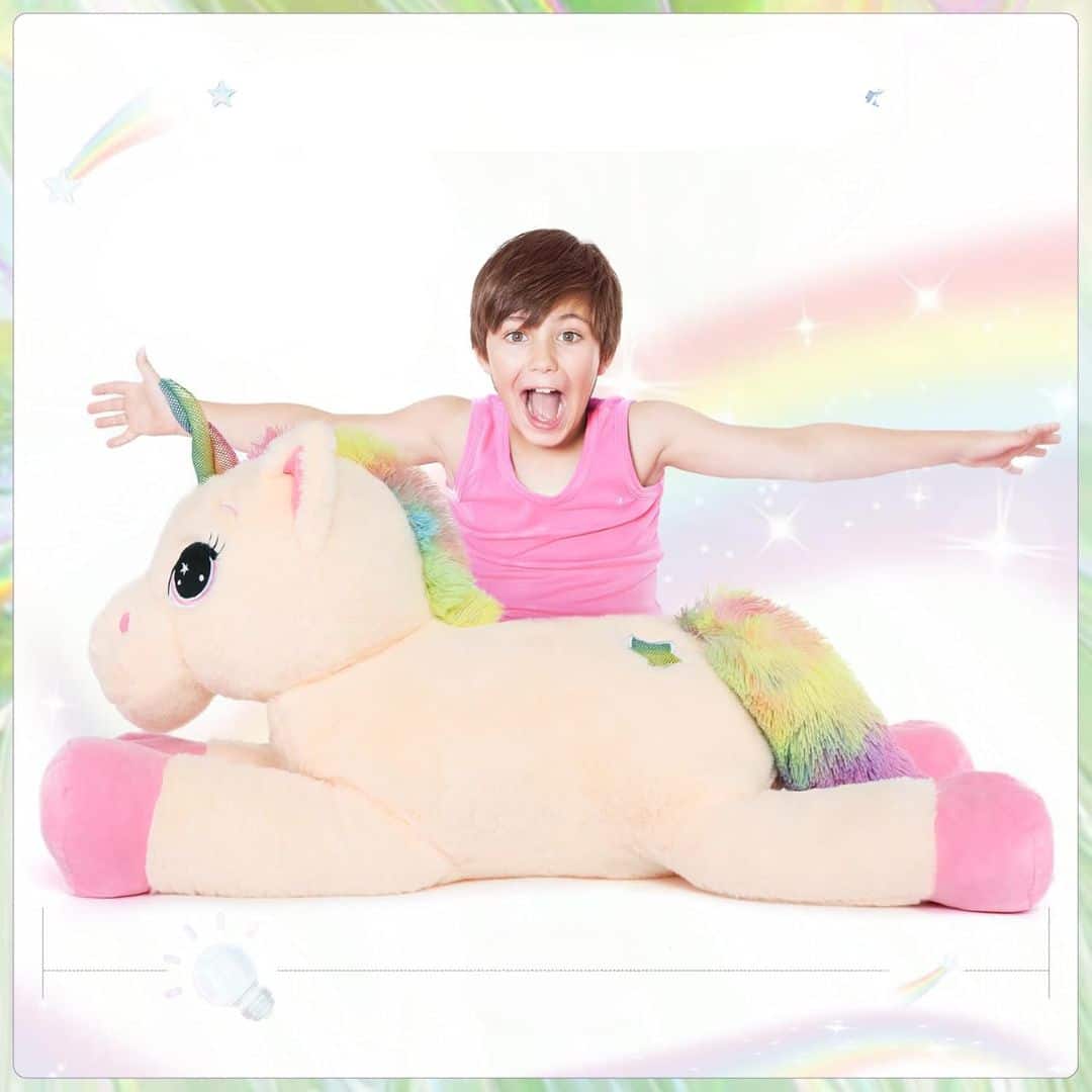 Unicorn Stuffed Animal - Pink