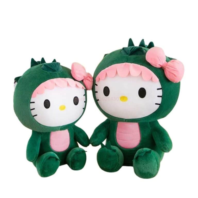Hello Kitty Plush Toy in a Dinosaur Costume