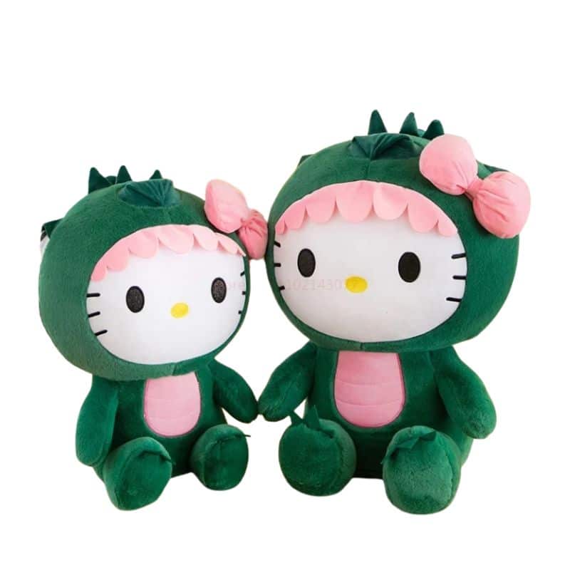 Hello Kitty Plush Toy in a Dinosaur Costume