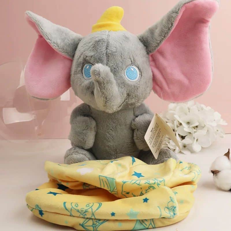 Dumbo Elephant Plush Toy with Yellow Blanket