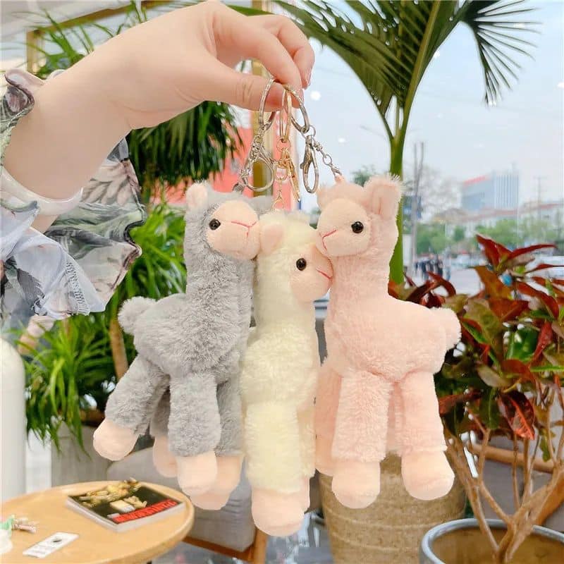 Alpaca Plush Keychain