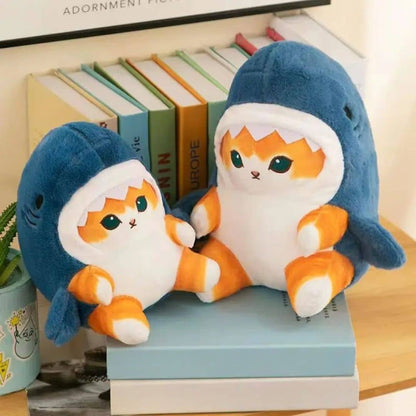 Cat Plush Toy in a Shark Costume